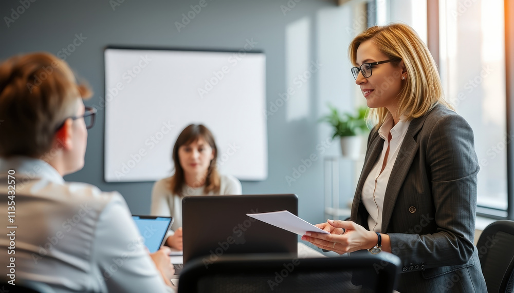 Collaborative Minds A Dynamic Office Meeting with Ideas Flowing, Brightened by Natural Light and Elegant Simplicity. Collaborative Minds A Dynamic Office Meeting with Ideas Flowing, Brightened by Natural Light and Elegant Simplicity.