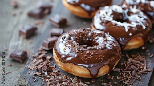 Classic Chocolate-Glazed Donuts with Sprinkles