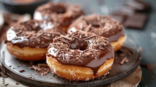 Classic Chocolate-Glazed Donuts with Sprinkles