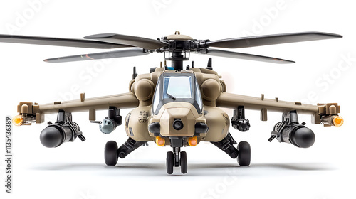 detailed toy helicopter gunship with realistic features and design
