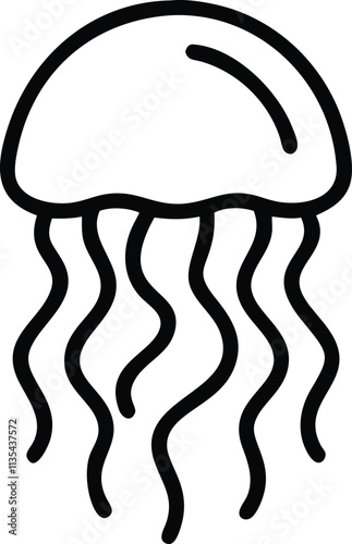 Jellyfish outline icon