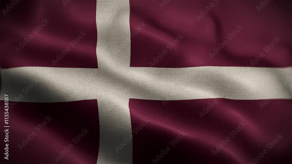 Denmark Wavy Flag in the Wind Denmark Wavy Flag in the Wind