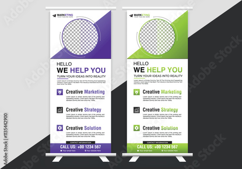 Business roll up banner template 
