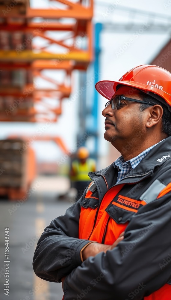 Guardians of Progress A lone figure in safety gear surveys the bustling construction site, embodying the commitment to secure foundations and thriving futures. Guardians of Progress A lone figure in safety gear surveys the bustling construction site, embodying the commitment to secure foundations and thriving futures.