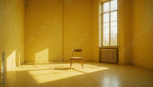 chair in empty room