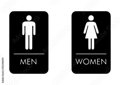 vector colorful female, male toilet symbol drawings