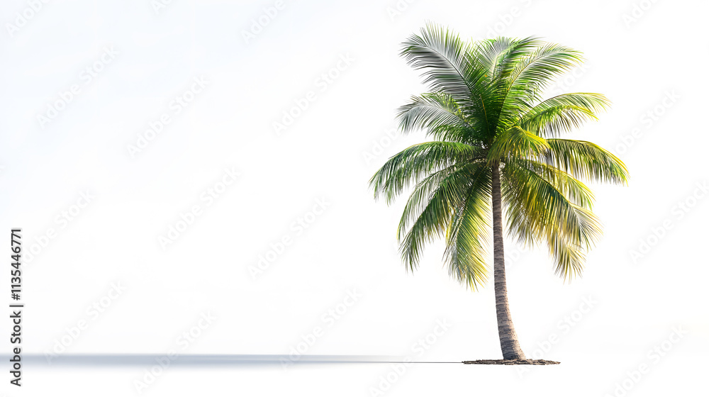 Obraz premium An isolated coconut tree.