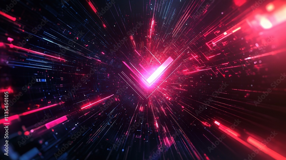 Fototapeta premium Abstract Technology Background with Arrows and Chart Motifs