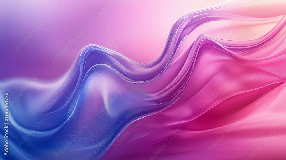 Fototapeta premium Abstract Pink and Blue Waves. Fluid Background Design.