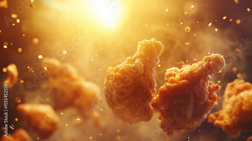 Studio Shot of Crispy Fried Chicken