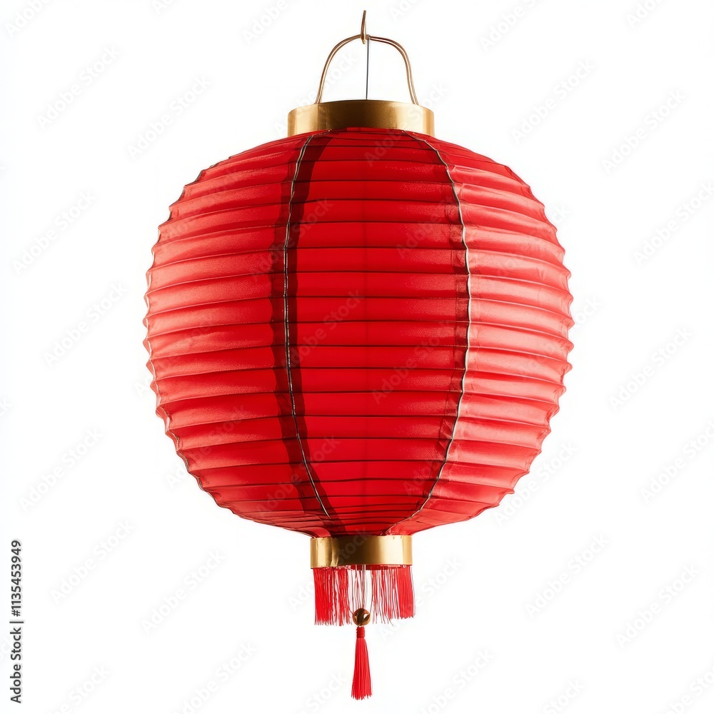 Obraz premium Red lantern isolated on white background
