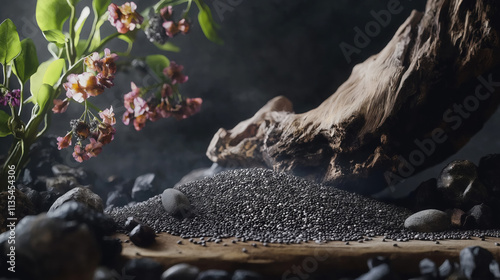 Studio Shot of Chia Seeds