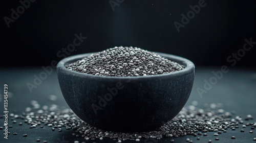 Studio Shot of Chia Seeds