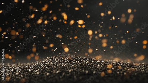 Studio Shot of Chia Seeds