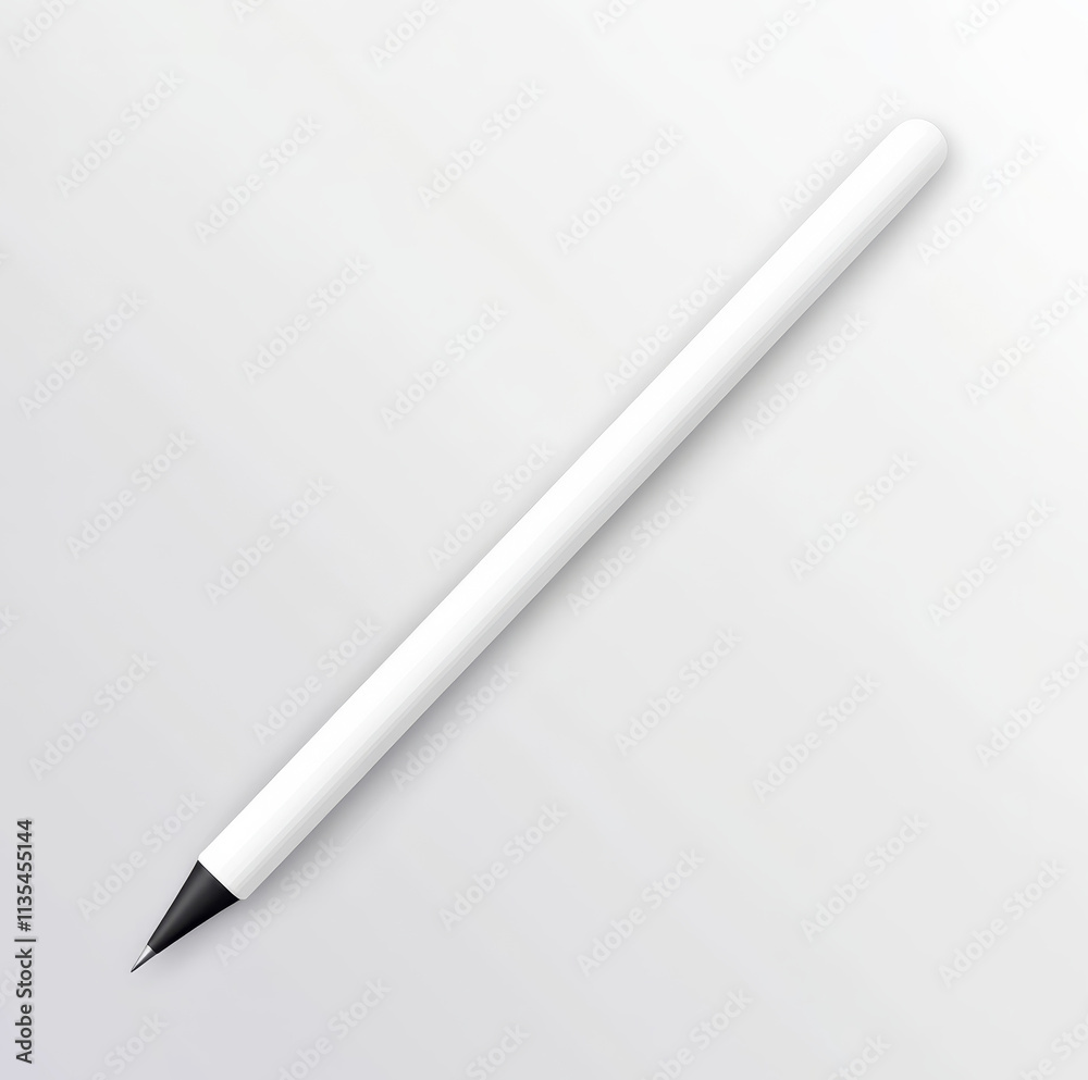 A white pen on a white background. A white pen on a white background.