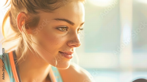 Focused woman exercising indoors Free Download Focused woman exercising indoors - GFXLoad