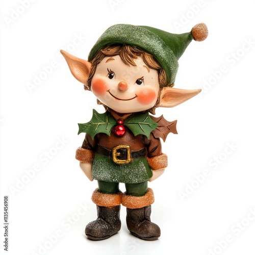 Wallpaper Mural Christmas elf figurine isolated on white background Torontodigital.ca