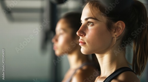 Free Download Focused young women in workout gear. - GFXLoad