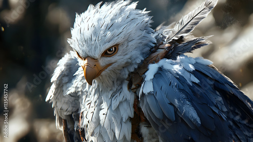 Majestic Eagle Portrait: A Digital Masterpiece photo