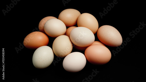 Studio Shot of Chicken Eggs