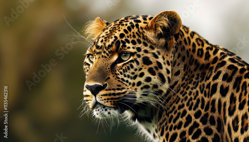 Leopard Profile: Head and Shoulder Detail