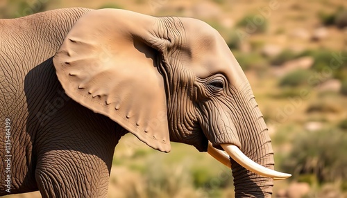 African Elephant Profile, Wildlife photo