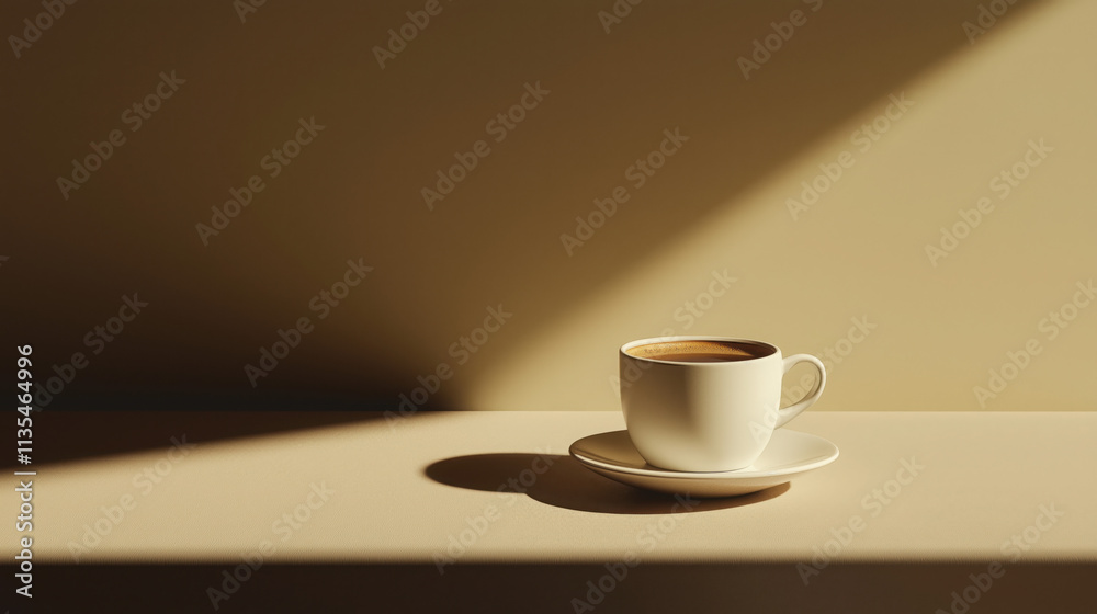 Obraz premium Rich and Aromatic Studio Shot of Steaming Hot Coffee in a Mug