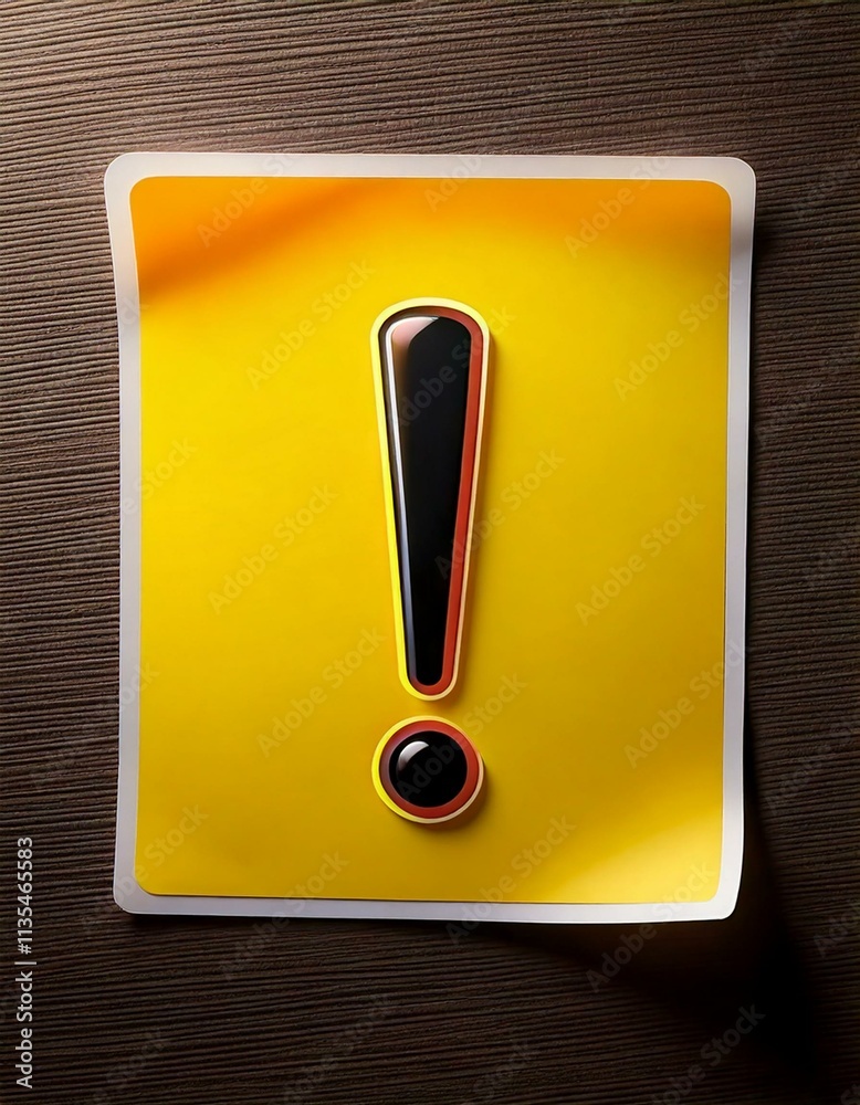 Exclamation Mark Highlight Note Sticker Design Exclamation Mark Highlight Note Sticker Design