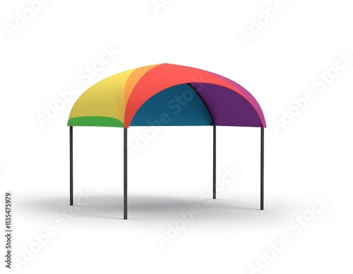 Colorful Canopy Rainbow Shade Tent for Outdoor Events and Play Areas photo