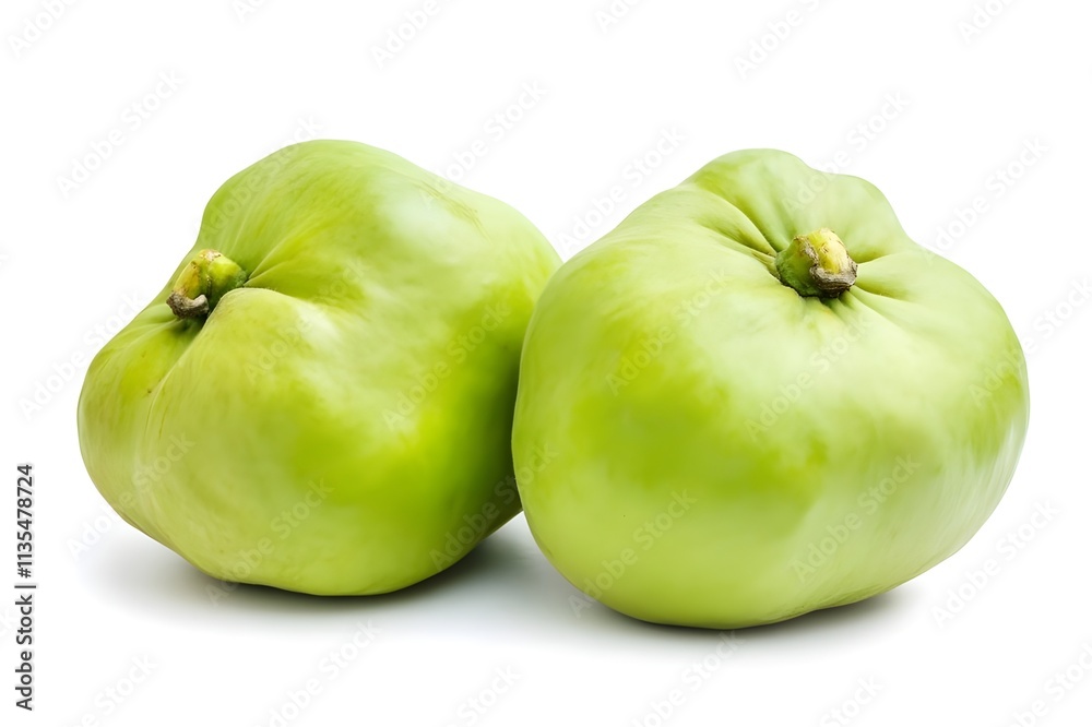 Chayote Isolated on White Background. Chayote Isolated on White Background.