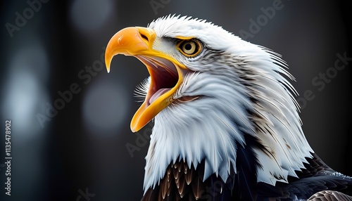 Majestic bald eagle in flight american wilderness wildlife photography natural habitat close-up powerful predator photo