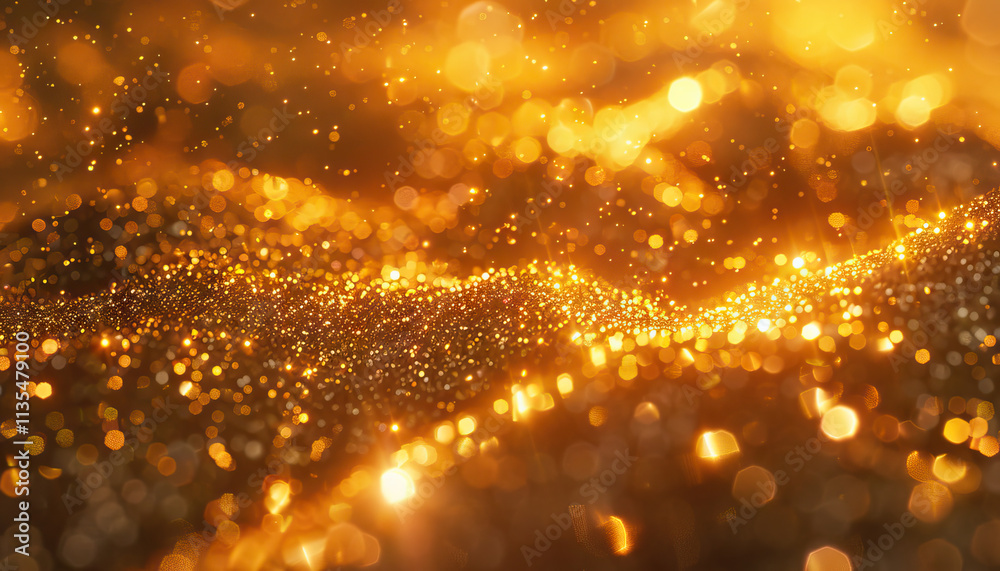 Obraz premium Gold Glitter Texture with Bokeh Lights