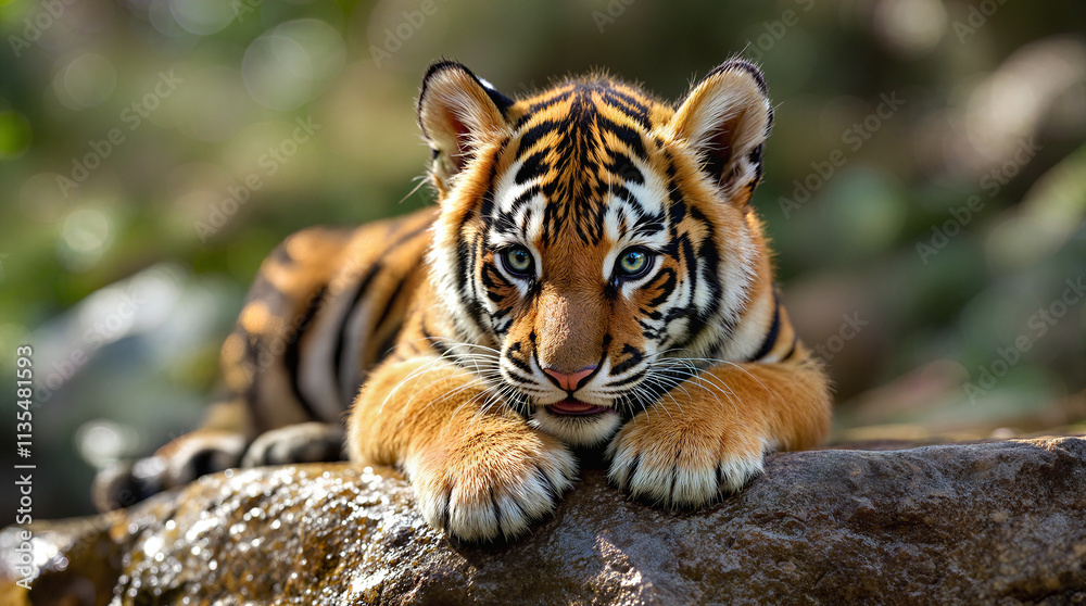 Fototapeta premium portrait of a cub tiger