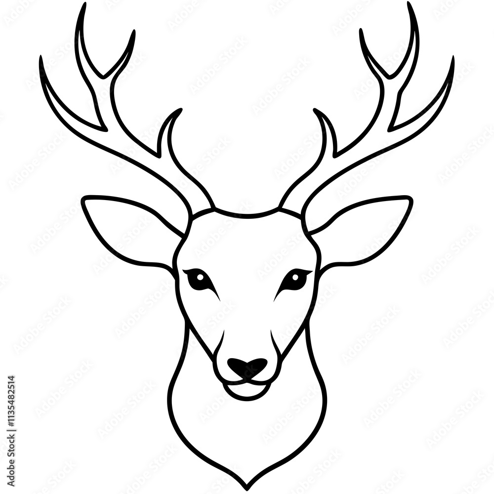 Fototapeta premium deer head vector
