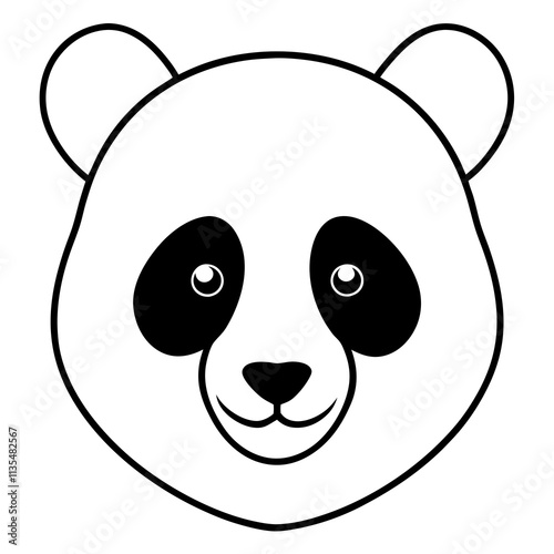 Panda Head Adorable and Versatile Vector Illustrations for Creative Projects photo