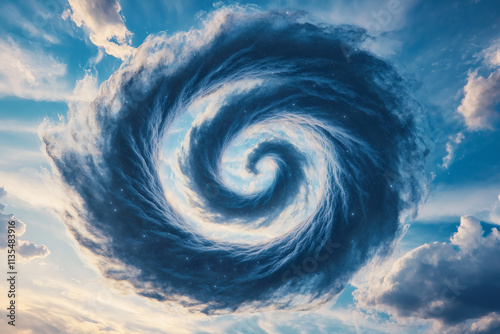 Wallpaper Mural Spiral Cloud Formation in a Blue Sky Torontodigital.ca