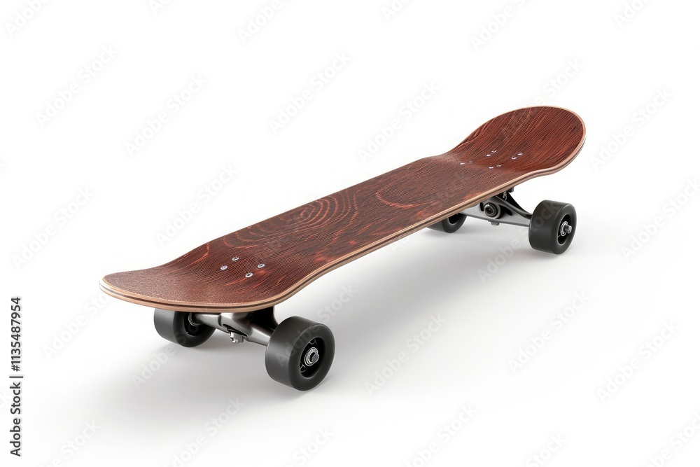 High Definition Picture of Brown Skateboard Isolated on a White Background High Definition Picture of Brown Skateboard Isolated on a White Background