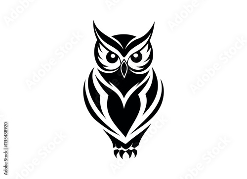 Stylish Owl Silhouette Design - Vector Graphic Illustration