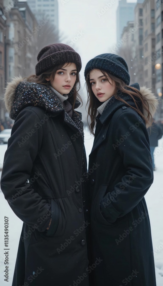 women modeling for winter attire women modeling for winter attire