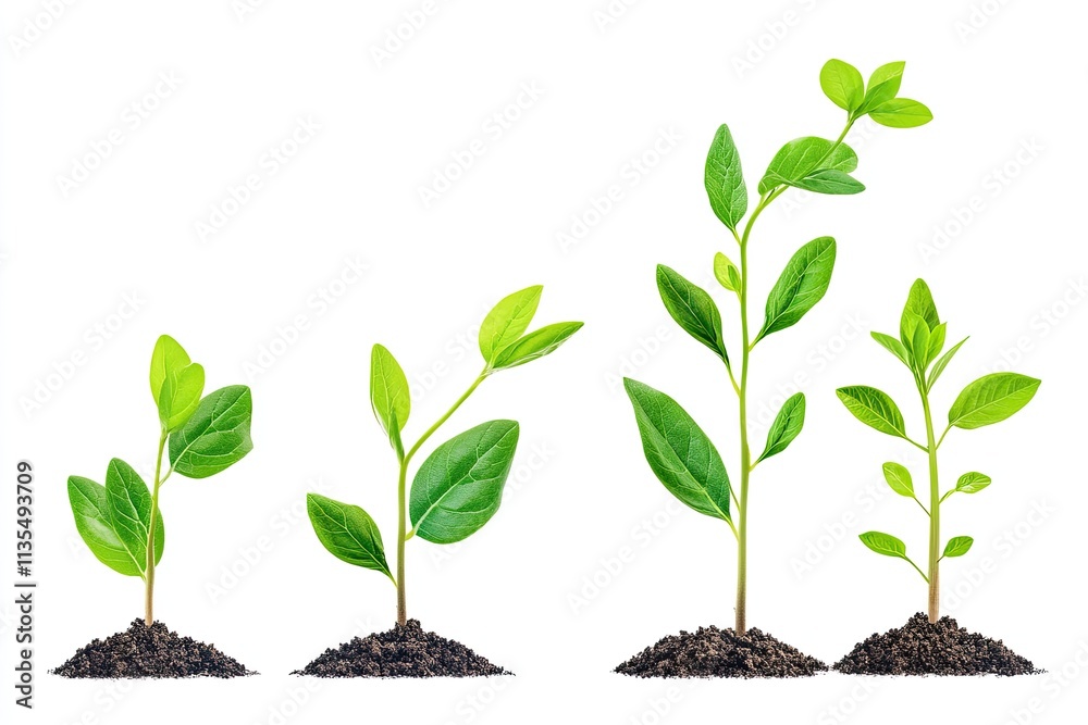 A sprout growing into a tall tree, illustrating the gradual process of rise and improvement through dedication and effort A sprout growing into a tall tree, illustrating the gradual process of rise and improvement through dedication and effort