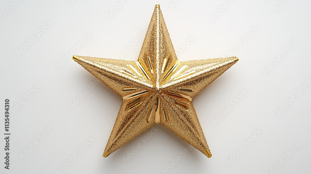 Sharply angled, shiny gold Christmas star ornament set on a white backdrop. --ar 16:9 --style raw --stylize 250 --v 6.1 Job ID: 8742cc14-e199-4c5e-a792-d8d96028b447 Sharply angled, shiny gold Christmas star ornament set on a white backdrop. --ar 16:9 --style raw --stylize 250 --v 6.1 Job ID: 8742cc14-e199-4c5e-a792-d8d96028b447