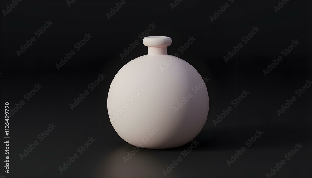 ceramic blank bottle 3D render isolated on a black background create with ai ceramic blank bottle 3D render isolated on a black background create with ai