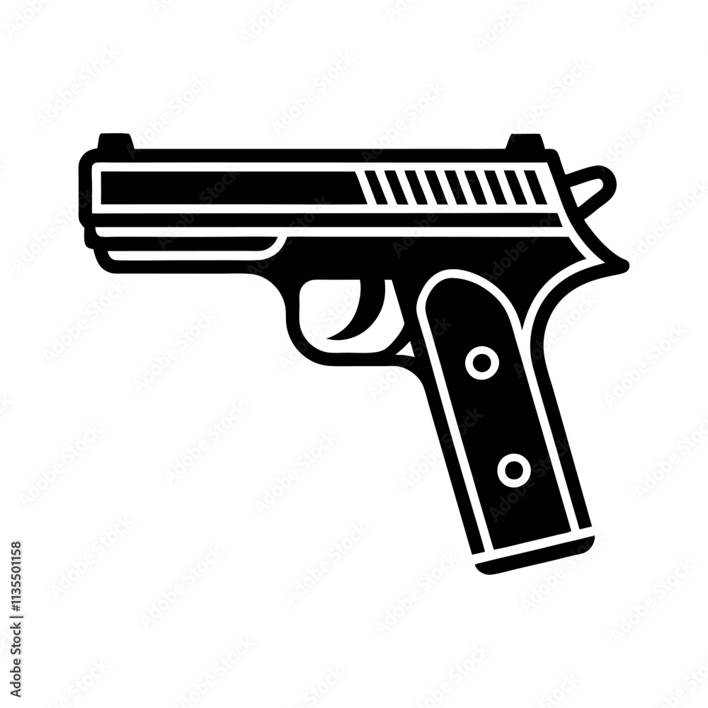 gun isolated on white gun isolated on white