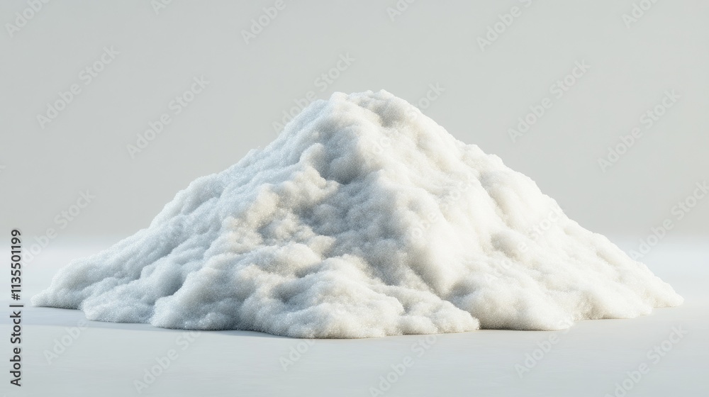 Soft White Pile of Cotton Fiber on Gray Background for Textiles Soft White Pile of Cotton Fiber on Gray Background for Textiles