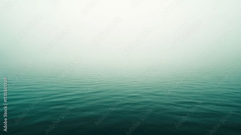 Obraz premium Serene Minimalist View of Calm Water Under Soft Misty Atmosphere