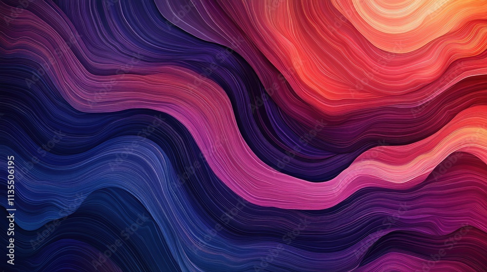 Abstract Colorful Waves in Flowing Patterns and Rich Textures Abstract Colorful Waves in Flowing Patterns and Rich Textures