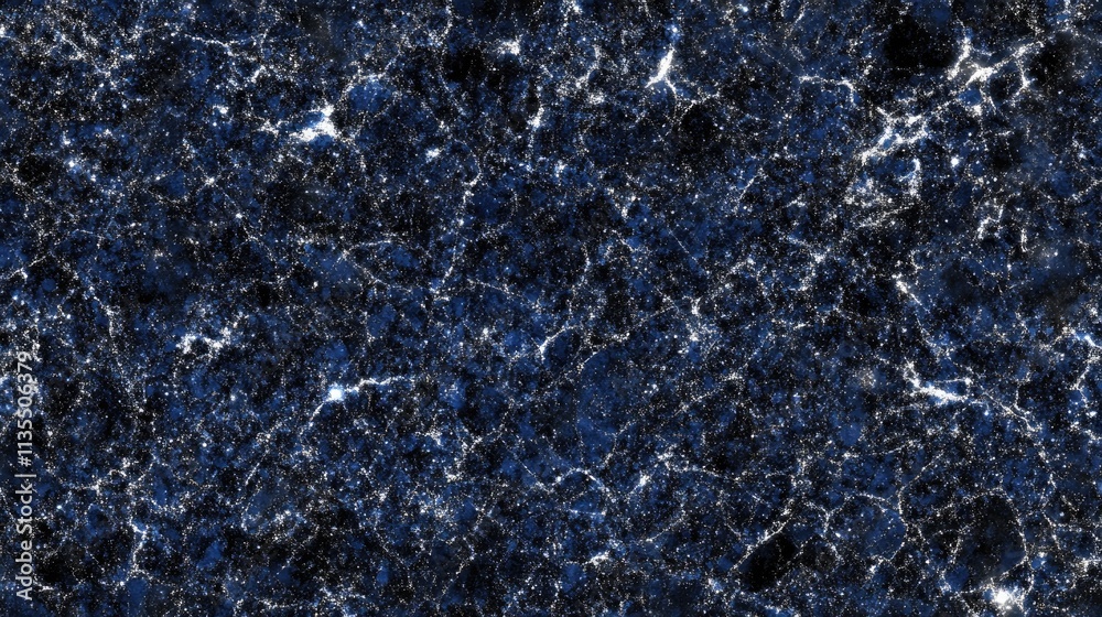Obraz premium Dark Cosmic Texture with Starry Patterns in Deep Blue Background