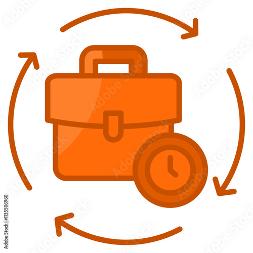 Flexible Work Hours  Icon Element For Design