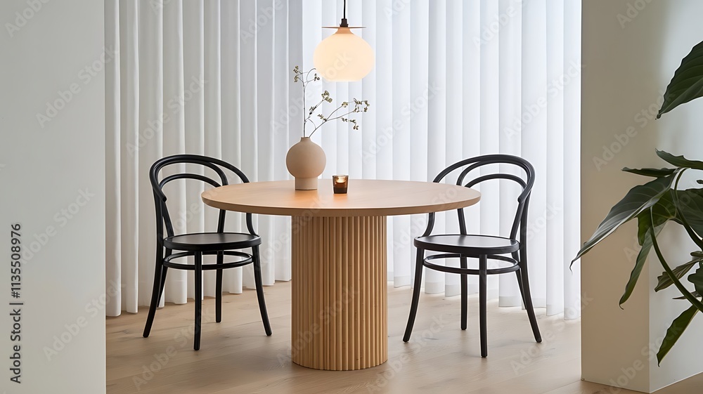 Fototapeta premium Minimalist Dining Corner Timeless Elegance
