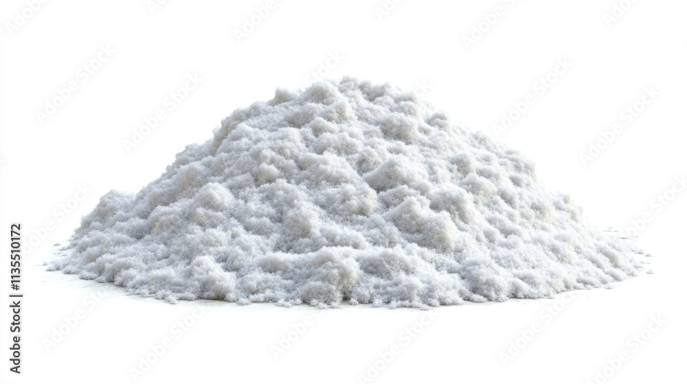 Pile of White Fine Grain Salt on Bright Isolated Background Pile of White Fine Grain Salt on Bright Isolated Background